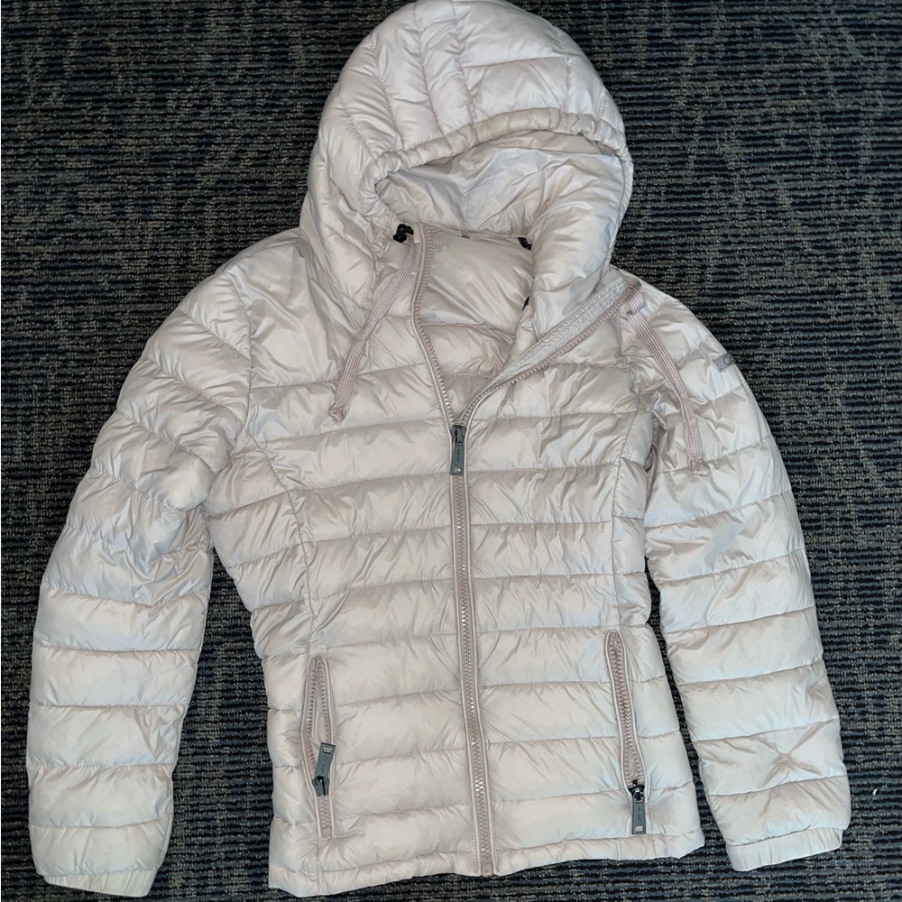 Calvin Klein Light Cream Puffer Jacket